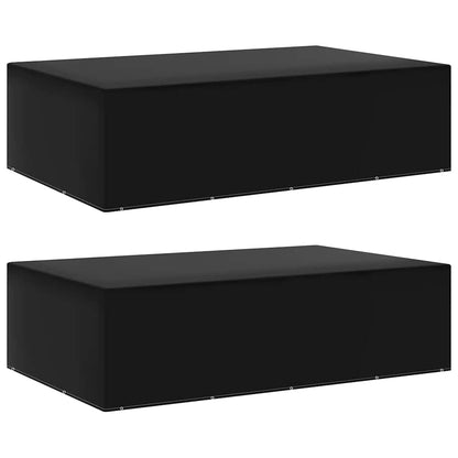 vidaXL Garden Furniture Cover | Set of 2 | Black | Polyethylene, Aluminium 1