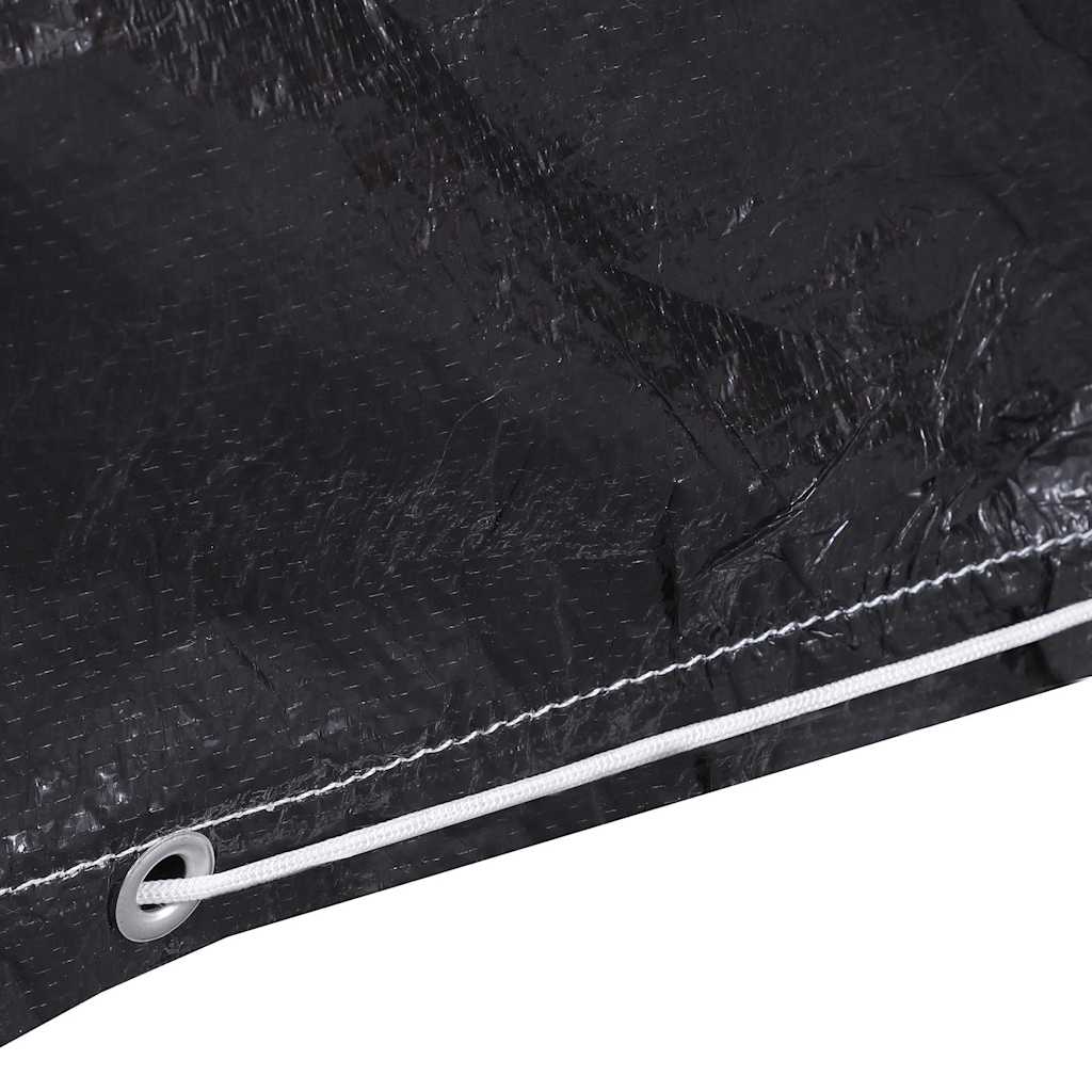 vidaXL Garden Furniture Cover | Set of 2 | Black | Polyethylene, Aluminium 5
