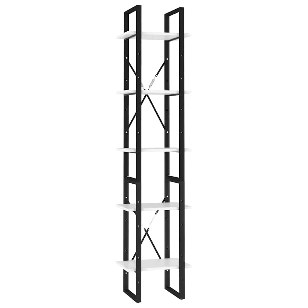 vidaXL Book Cabinet | White | Engineered wood, metal | Standard | Book Cabinet 2