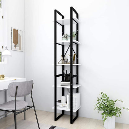 vidaXL Book Cabinet | White | Engineered wood, metal | Standard | Book Cabinet 1