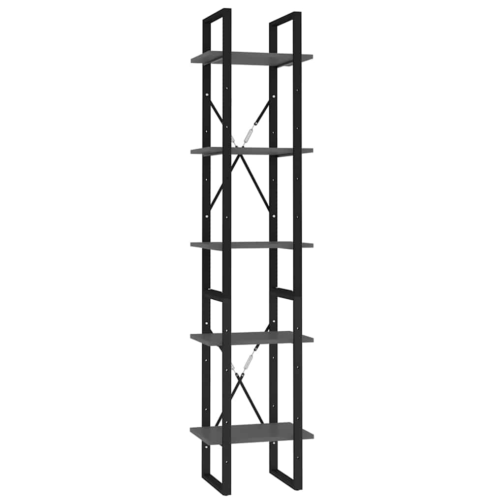 vidaXL Book Cabinet | Grey | Engineered wood | Medium | Book Cabinet 2
