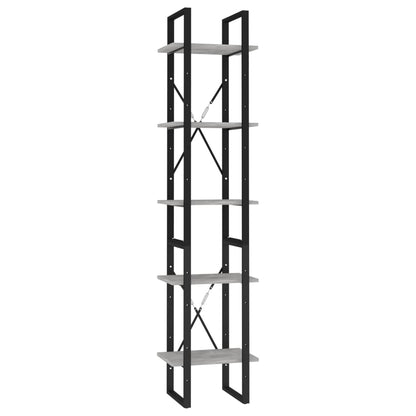 vidaXL Book Cabinet | Concrete Grey | Engineered wood, Metal | Book Cabinet 2