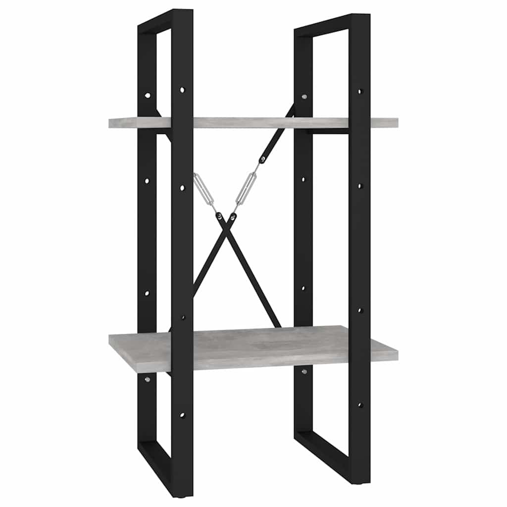 vidaXL Book Cabinet | Concrete Grey | Engineered wood, Metal | Book Cabinet 4