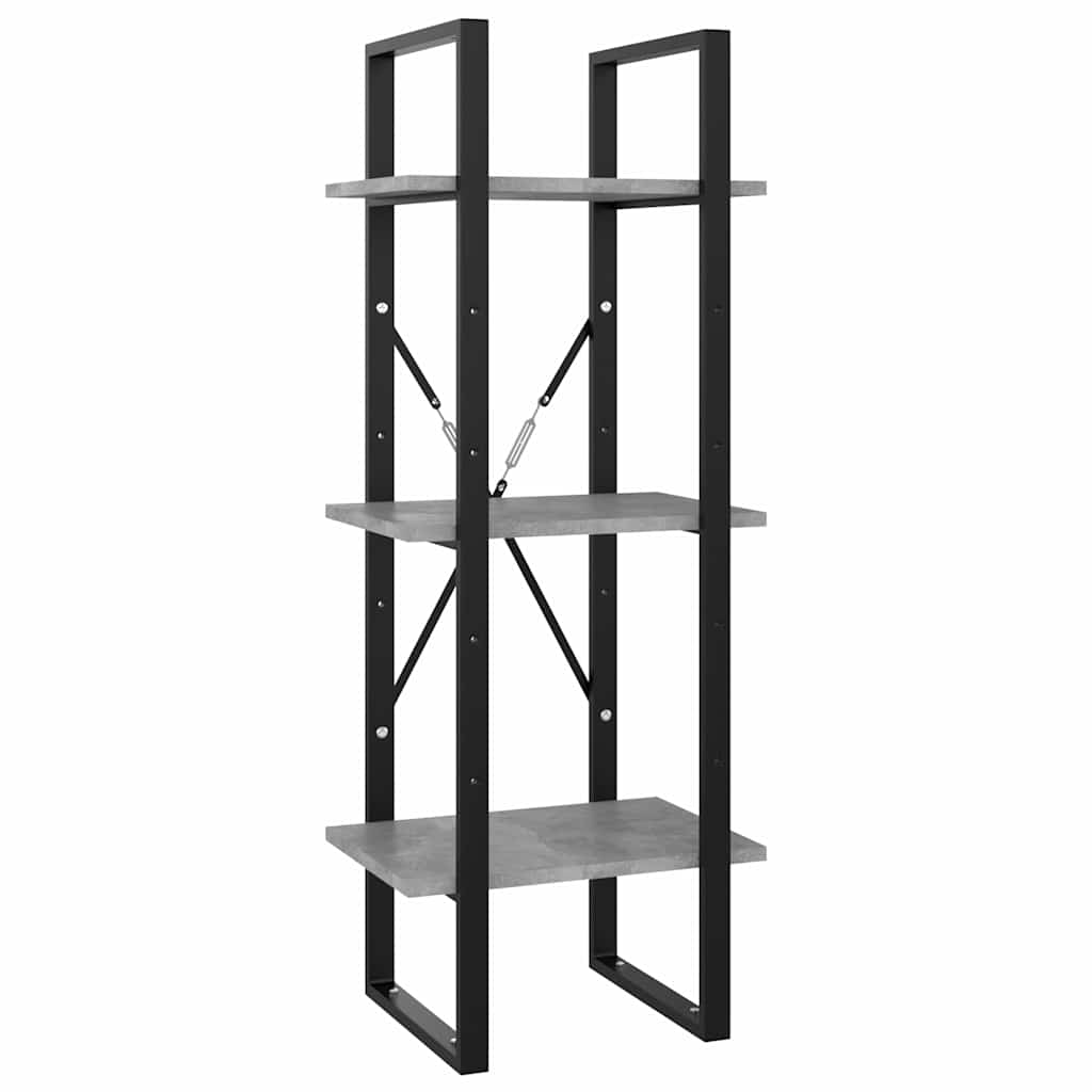 vidaXL Book Cabinet | Concrete Grey | Engineered wood, Metal | Book Cabinet 5
