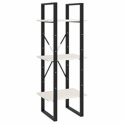 vidaXL Book Cabinet | White | Pinewood, metal | 5-Tier | Book Cabinet 5