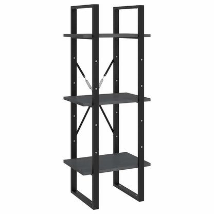 vidaXL Book Cabinet | Grey | Pinewood, Metal | Tall | Book Cabinet | Rectangular 5