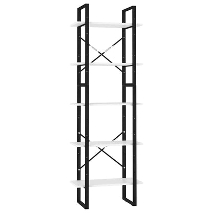 vidaXL Book Cabinet | White, Black | Engineered wood, Metal | 580 | Storage 2