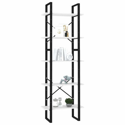 vidaXL Book Cabinet | White, Black | Engineered wood, Metal | 580 | Storage 3