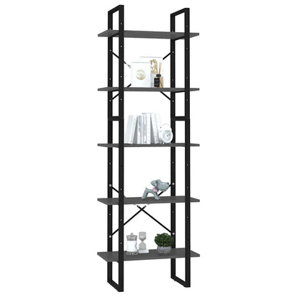 vidaXL Book Cabinet | Grey | Engineered Wood, Metal | Medium | Book Cabinet 3