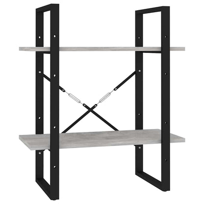 vidaXL Book Cabinet | Concrete grey | Engineered wood, metal | Medium 4