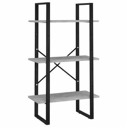 vidaXL Book Cabinet | Concrete grey | Engineered wood, metal | Medium 5