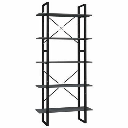 vidaXL Book Cabinet | Grey | Engineered wood, metal | Large | Bookshelf 2