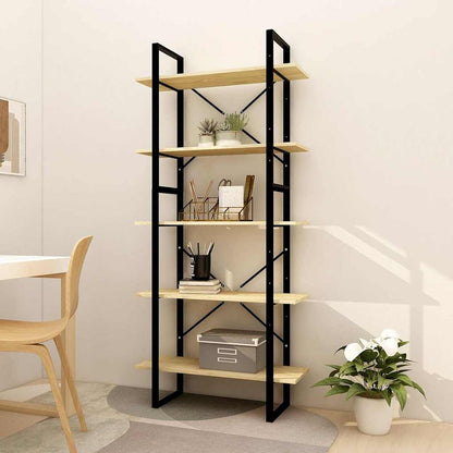 vidaXL 5-Tier Book Cabinet 40x30x175 cm Solid Wood Pine