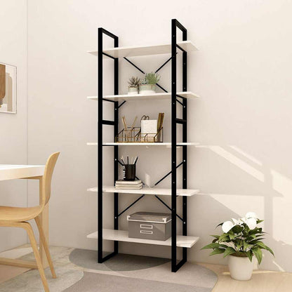 vidaXL 5-Tier Book Cabinet 40x30x175 cm Solid Wood Pine