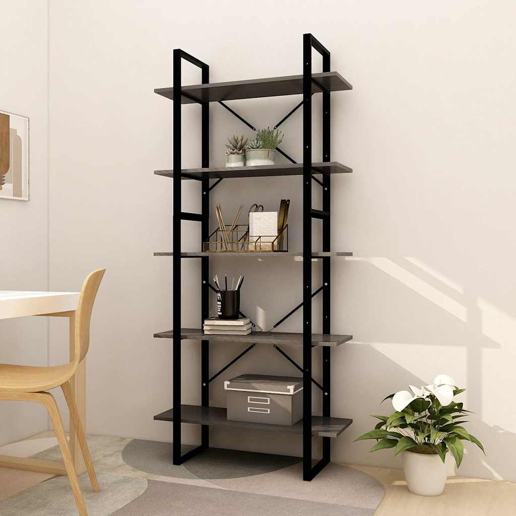 vidaXL 5-Tier Book Cabinet 40x30x175 cm Solid Wood Pine