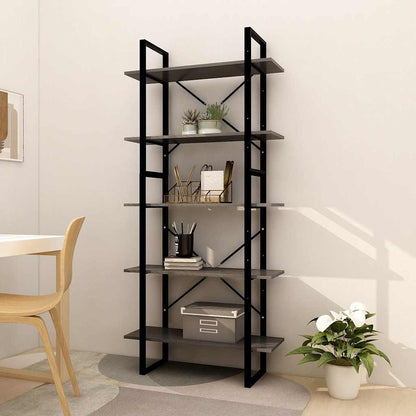 vidaXL 5-Tier Book Cabinet 40x30x175 cm Solid Wood Pine