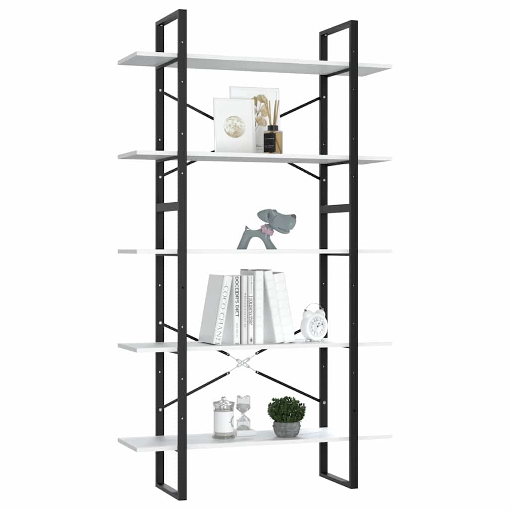 vidaXL Book Cabinet | White | Engineered wood, metal | Large | Modular 3