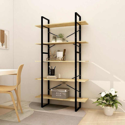 vidaXL 5-Tier Book Cabinet 40x30x175 cm Solid Wood Pine