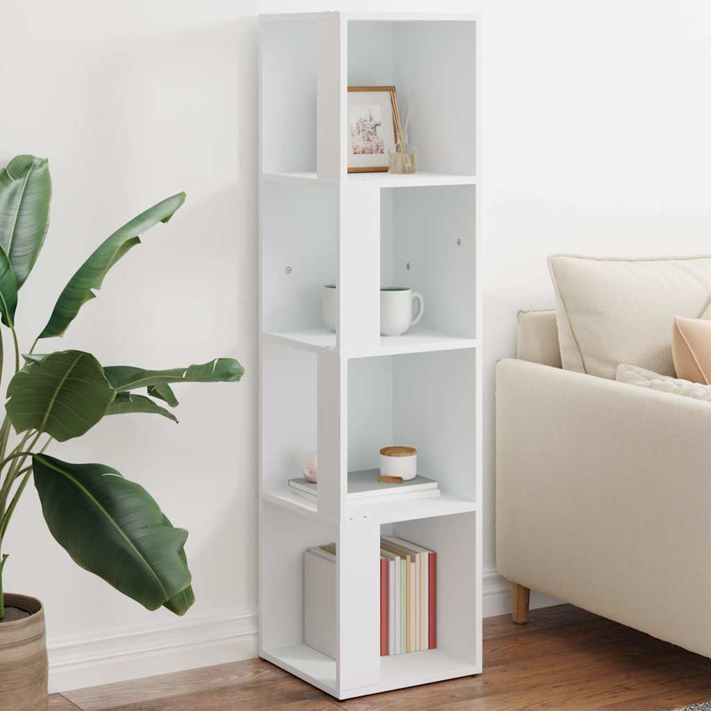 809035 vidaXL Corner Cabinet White 33x33x132 cm Engineered Wood 1
