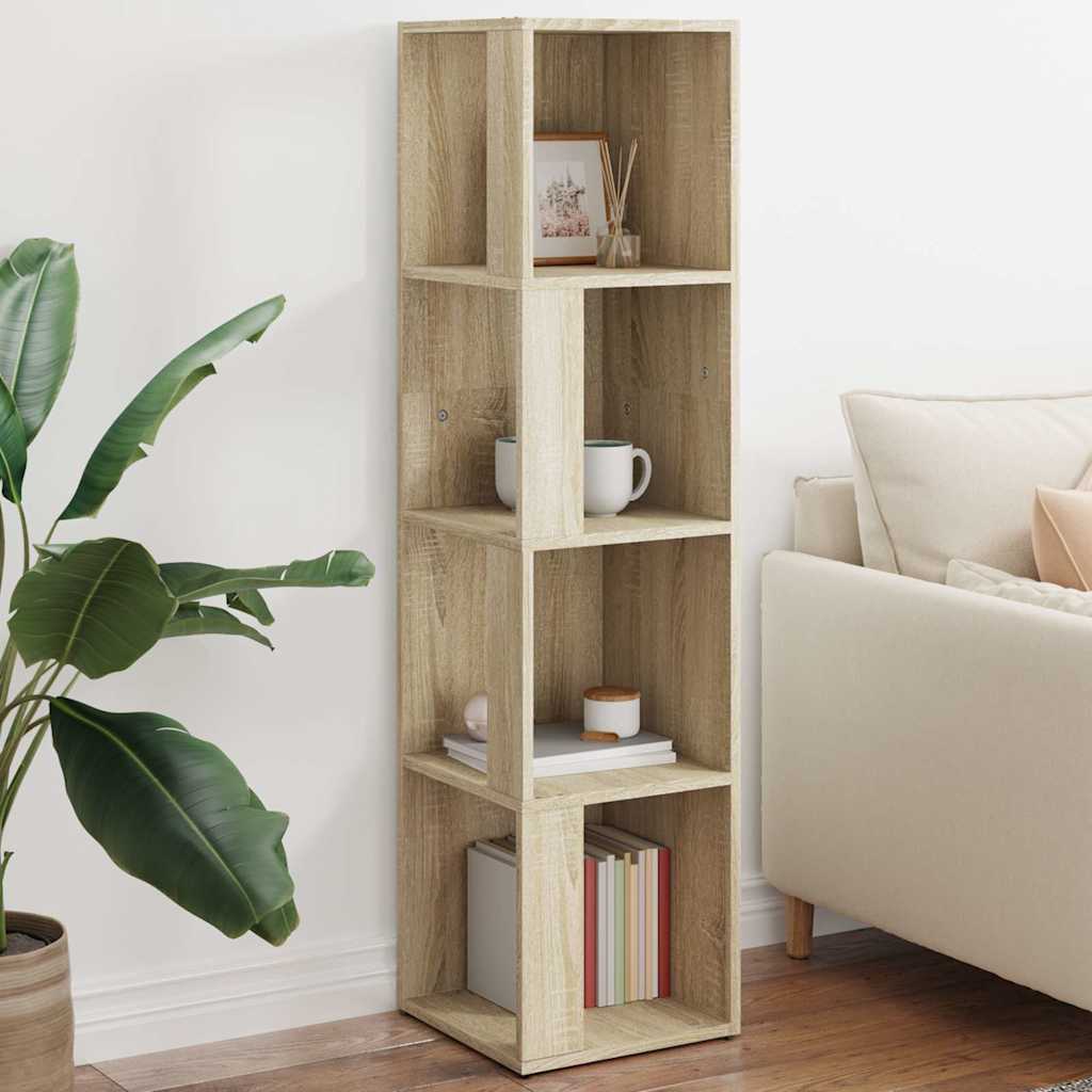 809038 vidaXL Corner Cabinet Sonoma Oak 33x33x132 cm Engineered Wood 1