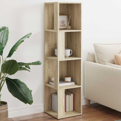 809038 vidaXL Corner Cabinet Sonoma Oak 33x33x132 cm Engineered Wood 1