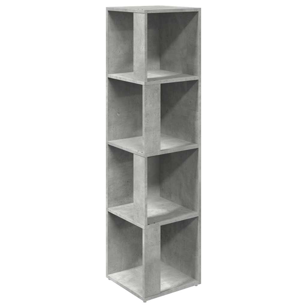 809039 vidaXL Corner Cabinet Concrete Grey 33x33x132 cm Engineered Wood 2