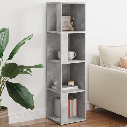 809039 vidaXL Corner Cabinet Concrete Grey 33x33x132 cm Engineered Wood 1