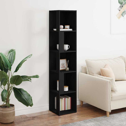 809045 vidaXL Corner Cabinet Black 33x33x164,5 cm Engineered Wood 3