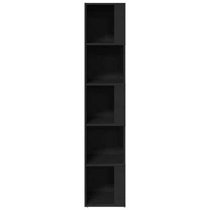 809045 vidaXL Corner Cabinet Black 33x33x164,5 cm Engineered Wood 5