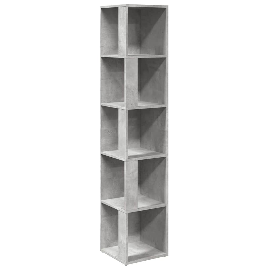 vidaXL Corner Cabinet Concrete Grey 33x33x164.5 cm Engineered Wood 2