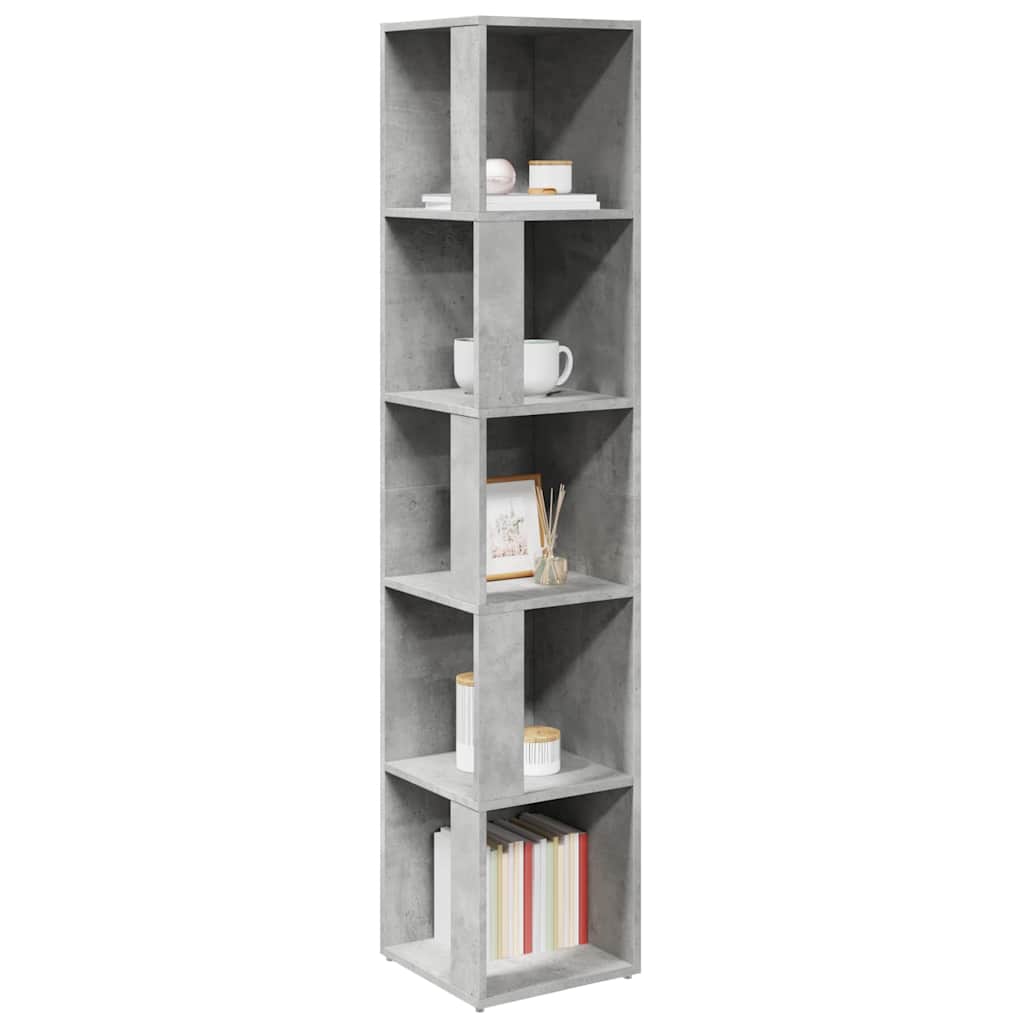 vidaXL Corner Cabinet Concrete Grey 33x33x164.5 cm Engineered Wood 3