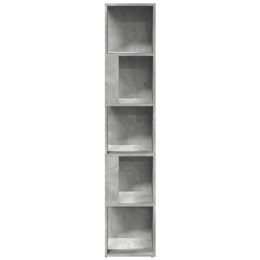 vidaXL Corner Cabinet Concrete Grey 33x33x164.5 cm Engineered Wood 5