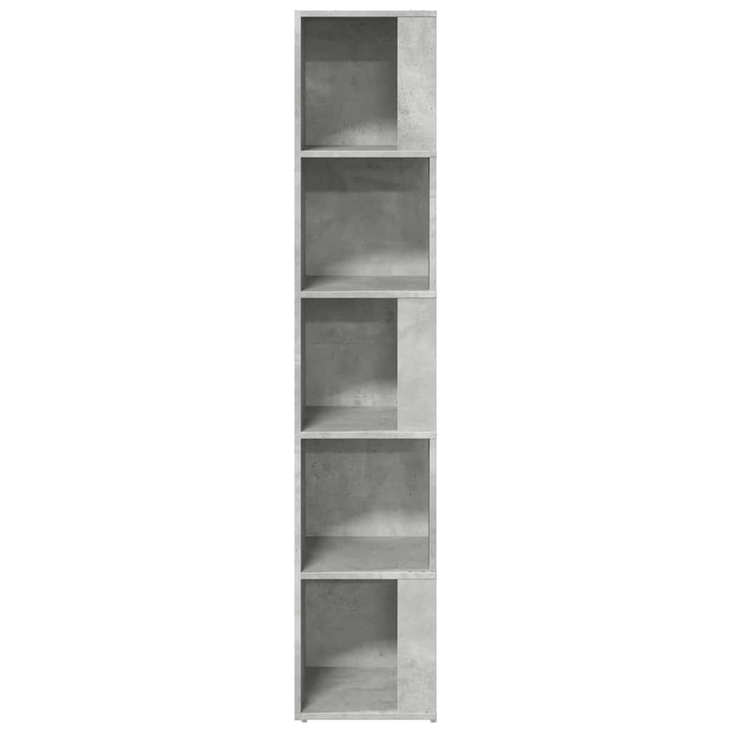 vidaXL Corner Cabinet Concrete Grey 33x33x164.5 cm Engineered Wood 6