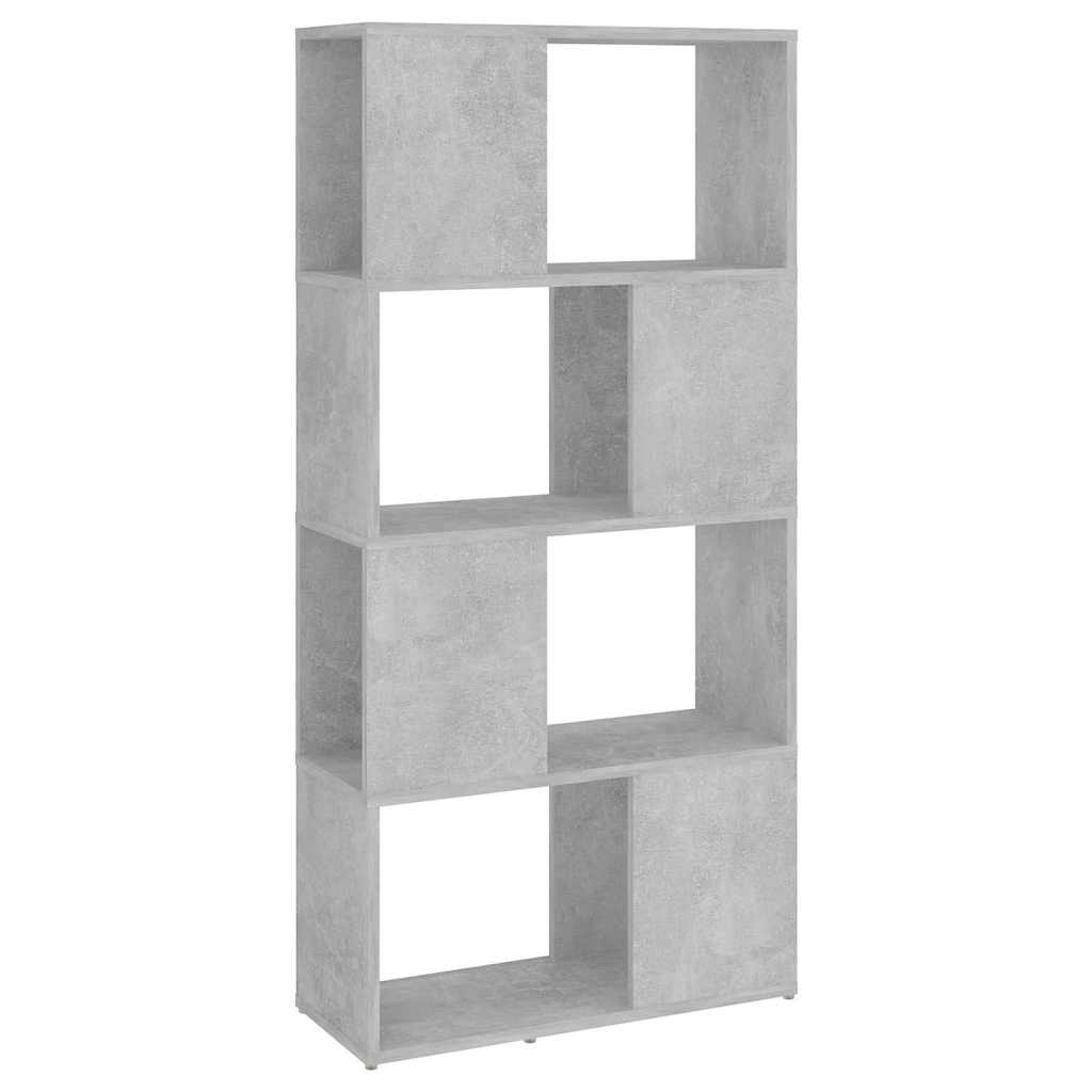 vidaXL Book Cabinet Room Divider Concrete Grey 60x24x124.5 cm 2