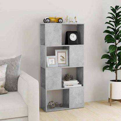vidaXL Book Cabinet Room Divider Concrete Grey 60x24x124.5 cm 3