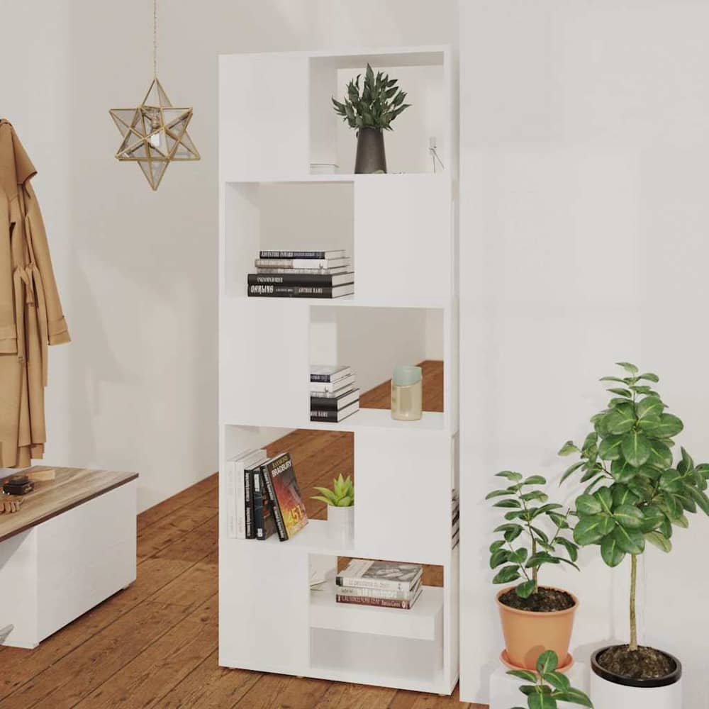 Book Cabinet Room Divider 60x24x155 cm White