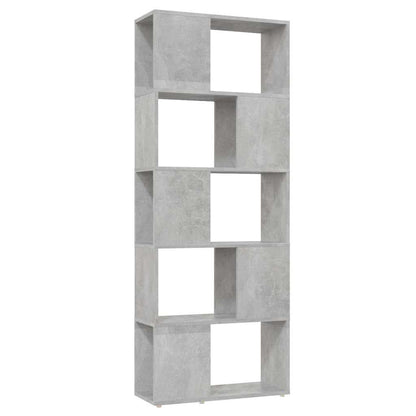 vidaXL Book Cabinet Room Divider Concrete Grey 60x24x155 cm 2