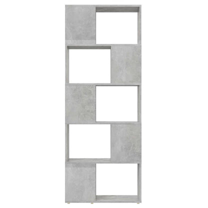 vidaXL Book Cabinet Room Divider Concrete Grey 60x24x155 cm 5