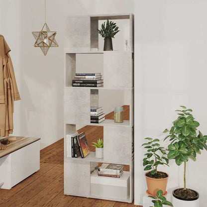 vidaXL Book Cabinet Room Divider Concrete Grey 60x24x155 cm 1