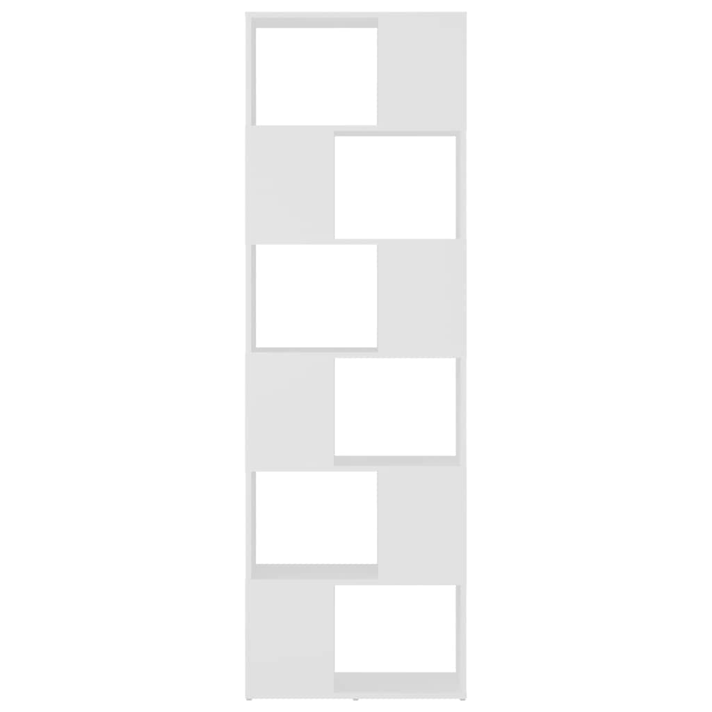 809098 vidaXL Book Cabinet Room Divider White 60x24x186 cm 4