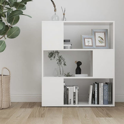 vidaXL Book Cabinet Room Divider White 80x24x94 cm Engineered Wood 3