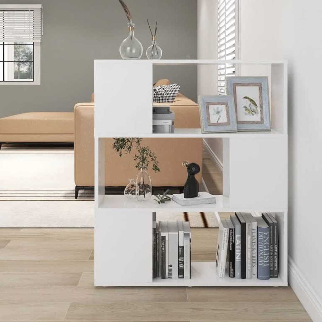vidaXL Book Cabinet Room Divider White 80x24x94 cm Engineered Wood 1