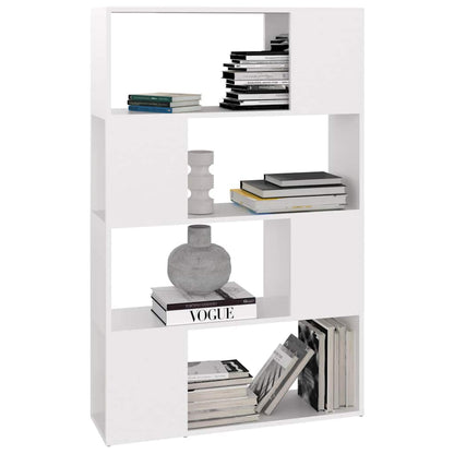 vidaXL Book Cabinet Room Divider White 80x24x124.5 cm Engineered Wood 4