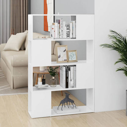 vidaXL Book Cabinet Room Divider White 80x24x124.5 cm Engineered Wood 1