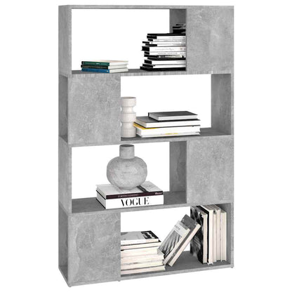 vidaXL Book Cabinet Room Divider Concrete Grey 80x24x124.5cm Engineered Wood 4