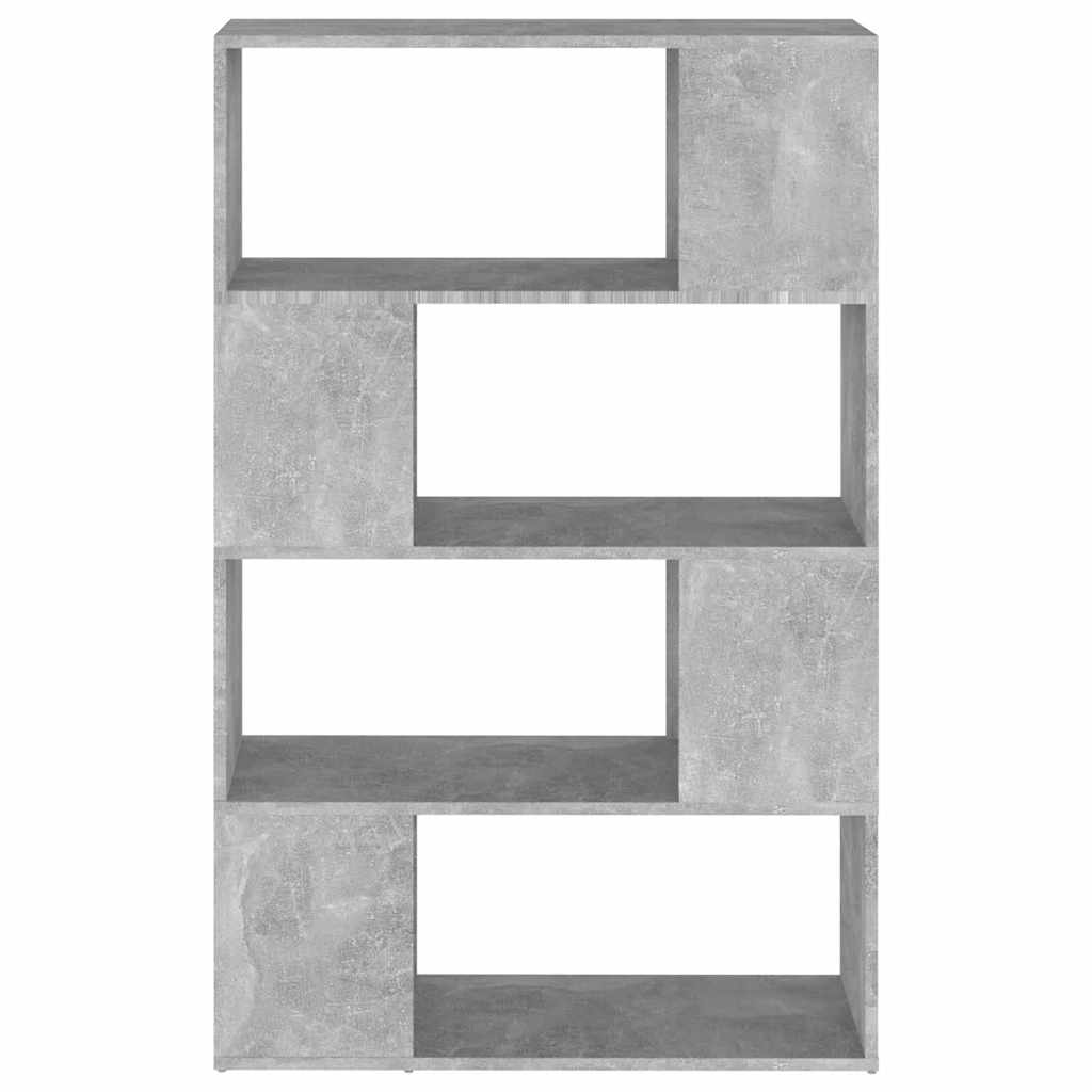 vidaXL Book Cabinet Room Divider Concrete Grey 80x24x124.5cm Engineered Wood 5