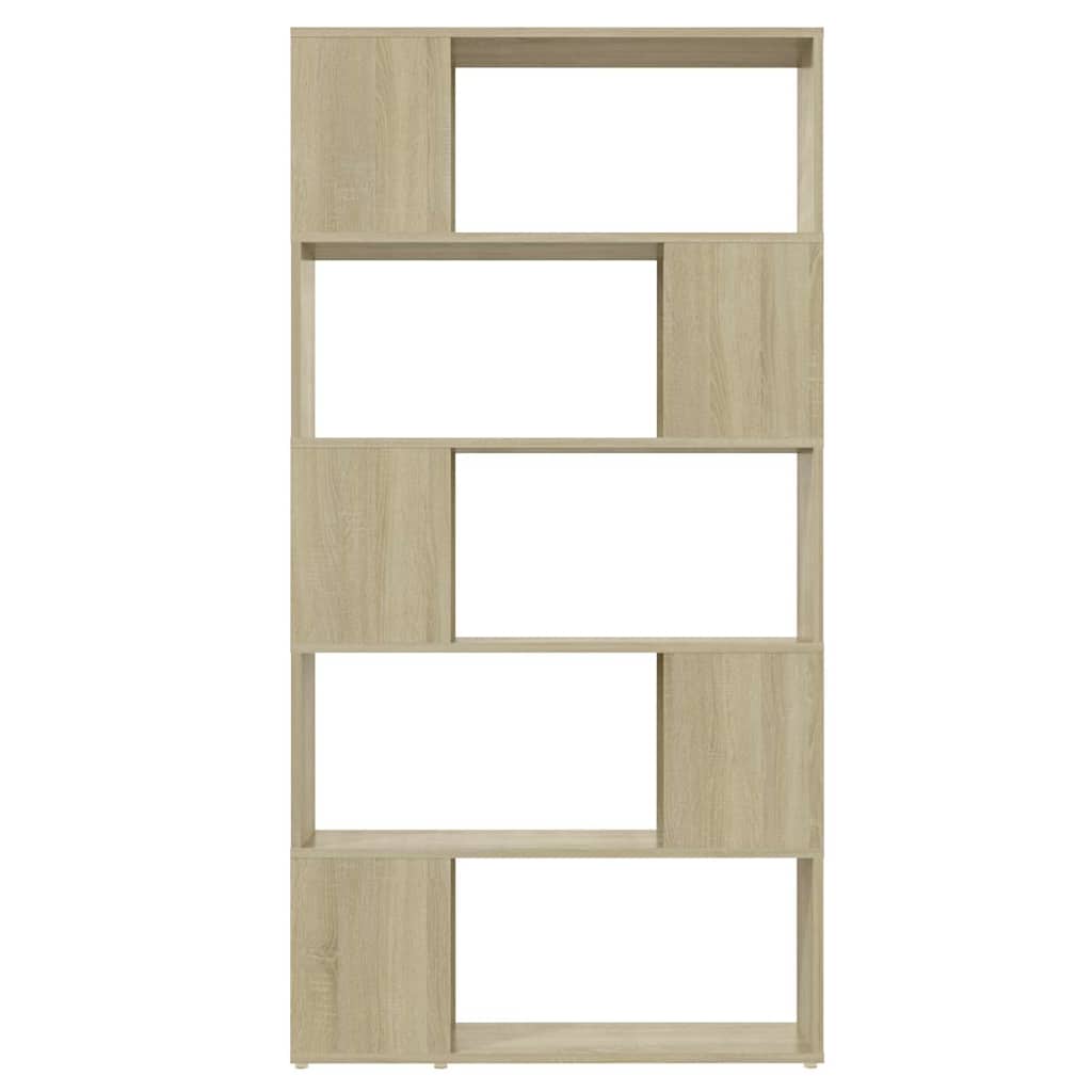vidaXL Book Cabinet Room Divider | Sonoma oak | Engineered wood | 80x24x155 cm 3