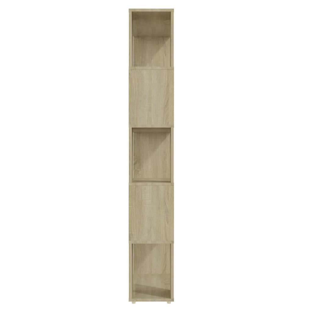 vidaXL Book Cabinet Room Divider | Sonoma oak | Engineered wood | 80x24x155 cm 4