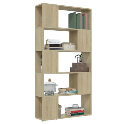 vidaXL Book Cabinet Room Divider | Sonoma oak | Engineered wood | 80x24x155 cm 5