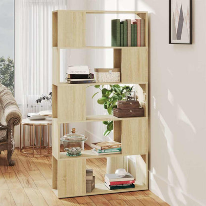 vidaXL Book Cabinet Room Divider | Sonoma oak | Engineered wood | 80x24x155 cm 1